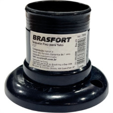 Soquete De Teto Brasfort Preto E-27 7994 - Kit C/20 