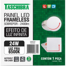 Luminaria Led Plafon Taschibra Frameless Borda Infinita Externo Redondo 24W 6500K 17Cm 