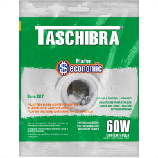 Plafonier Pvc Taschibra Branco Redondo Soquete Pvc E27 -01