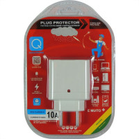 Kit C/3 - Protetor De Surto Plug 2P 10A Qualitronix Branc...