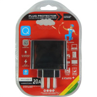 Kit C/2 - Protetor De Surto Plug 2P+T 20A Qualitronix Pre...