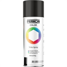 Tinta Spray Perkon Uso Geral Preto Fosco 300Ml 7207