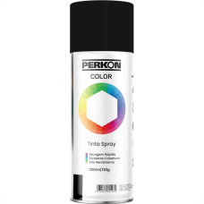 Tinta Spray Perkon Alta Temperatura Preto 300Ml 7171