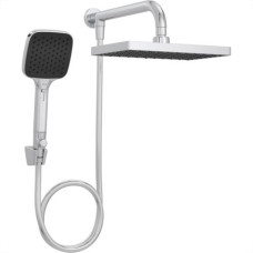 Chuveiro Deca Flex Max Quadrado Com Desviador 26,5Cm Cromado 2086.C.Des