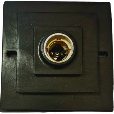 Plafonier Pvc Elite Preto Quadrado Soquete Porcelana E27 8-245