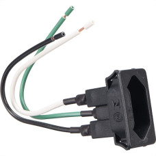 Tomada Para Painel Margirius Com Borne 10A 250V Preta 21492