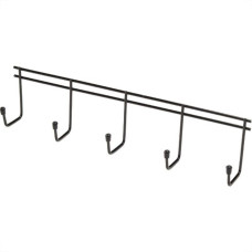 Suporte Vassouras Com 5 Ganchos Preto Iguatemi 602003 - Kit C/5 