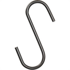 Gancho Tipo S Zincado Pequeno Iguatemi Preto 602015 - Kit C/10 