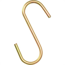 Gancho Tipo S Zincado Pequeno Iguatemi Dourado 601014 - Kit C/10 