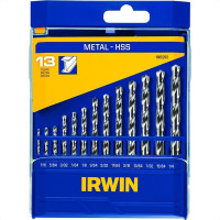 Broca Aco Rapido Irwin 1/16 A 1/4'' Kit Com 13 Pecas 