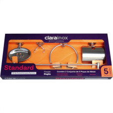 Acessorio Wc Clarainox Aco Kit Com 5 Pecas Cromado 46017