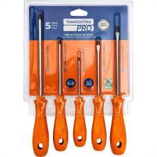 Chave De Fenda Profissional Tramontina Cartela Com 05 Pecas