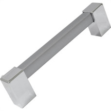 Puxador Kankun Bendoor Aluminio Fosco Abs Cromado 192Mm 7311M - Kit C/20 