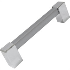 Puxador Kankun Bendoor Aluminio Fosco Abs Cromado 160Mm 7311P - Kit C/20 