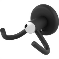 Acessorio Wc Clarainox Aco Cabide Duplo Preto 13074