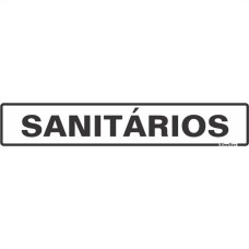 Placa Sinalizacao Poliestireno 05X25 ''Sanitários'' 220Bj