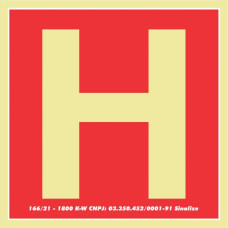 Placa Sinalizacao Pvc 15X15 ''Hidrante'' Fluorescente 350Ab