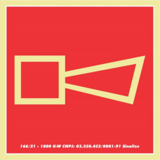 Placa Sinalizacao Pvc 15X15 ''Alarme'' Fluorescente 350Ac