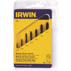 Broca Aco Rapido Irwin 1/16 A 1/4'' Kit Com 7 Pecas 