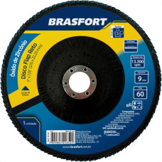 Disco Flap Brasfort 7'' 60G Oxido Zirconia 9134 - Kit C/5 