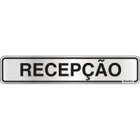 Placa Sinalizacao Aluminio 05X25 ''Recepcao'' 100Ck