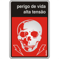 Placa Sinalizacao Aluminio 16X23 ''Perigo De Vida'' 150Ae