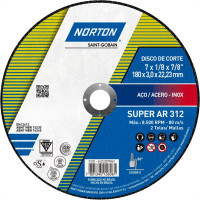 Disco De Corte Para Ferro Norton 07 X 1/8 X 7/8 312 