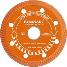 Disco Diamantado Braskoki 110Mm Turbo Jet Laranja Seco Agua 