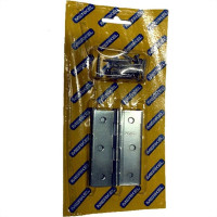 Dobradica Merkel 184 Ferro Zincado Latonado 2.1/2'' Blister Com 3 Pecas 