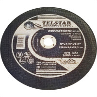 Disco De Corte Para Refratario Telstar 9 X 1/8 X 7/8 2 Telas 302211 - Kit C/5 