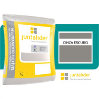 Rejunte Juntalider 1Kg Cinza Escuro  - Kit C/20 