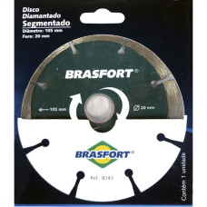 Disco Diamantado Brasfort Segmentado Seco 105Mm 8243