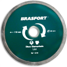 Disco Diamantado Brasfort Liso Agua 110Mm 8240