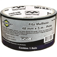 Fita Silver Tape Brasfort Multiuso 48 X 5M Preta 7646