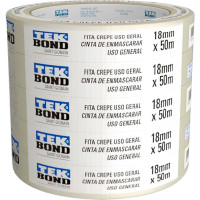 Tek Fita Crepe  Bond 18Mm X 50Mt - Kit C/5 Rl