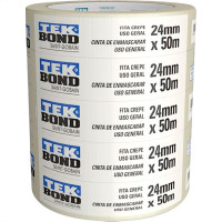 Tek Fita Crepe  Bond 24Mm X 50Mt - Kit C/5 Rl