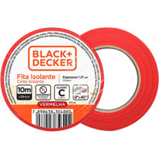 Black Fita Isolante B&D Verm 10Mt - Kit C/10 Rl