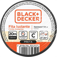 Black Fita Isolante B&D 20Mts - Kit C/10 Pc