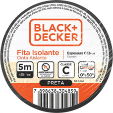 Black Fita Isolante B&D 05Mts - Kit C/10 Pc