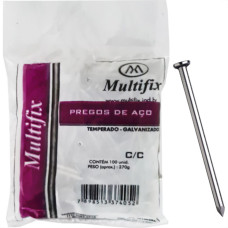 Multifix Galvanizado Prego Aco Galvanizado Mf C/Cabeça 10X08(1,6X18)