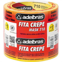 Adelbras Fita Crepe  710 48Mm X 50Mt - Kit C/2 Rl