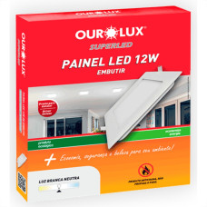 Ourolux Lum.Led Emb Qdr Ouro 12W 2,7K-3209A