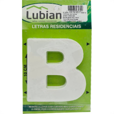 Lubian Letra  3D Branca Abs B 10Cm