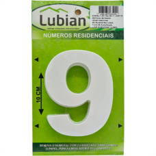 Lubian Numero  3D Branco Abs 9 10Cm