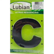 Lubian Letra  3D Preta Abs C 10Cm