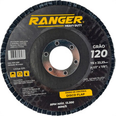 Ranger Disco Flap  Zirc.4.1/2 X 120 - Kit C/10 Un