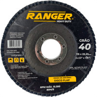 Ranger Disco Flap  Zirc.4.1/2 X 40 - Kit C/10 Un