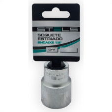 Mundo Das Ferramentas Soquete Stels Estriado Crv 1/2X27 Mm
