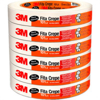 3M Fita Crepe  101La Uso Ger.18X50M - Kit C/6 Rl