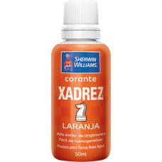 Globo Corante Xadrez Laranja    50 Ml - Kit C/12 Pc